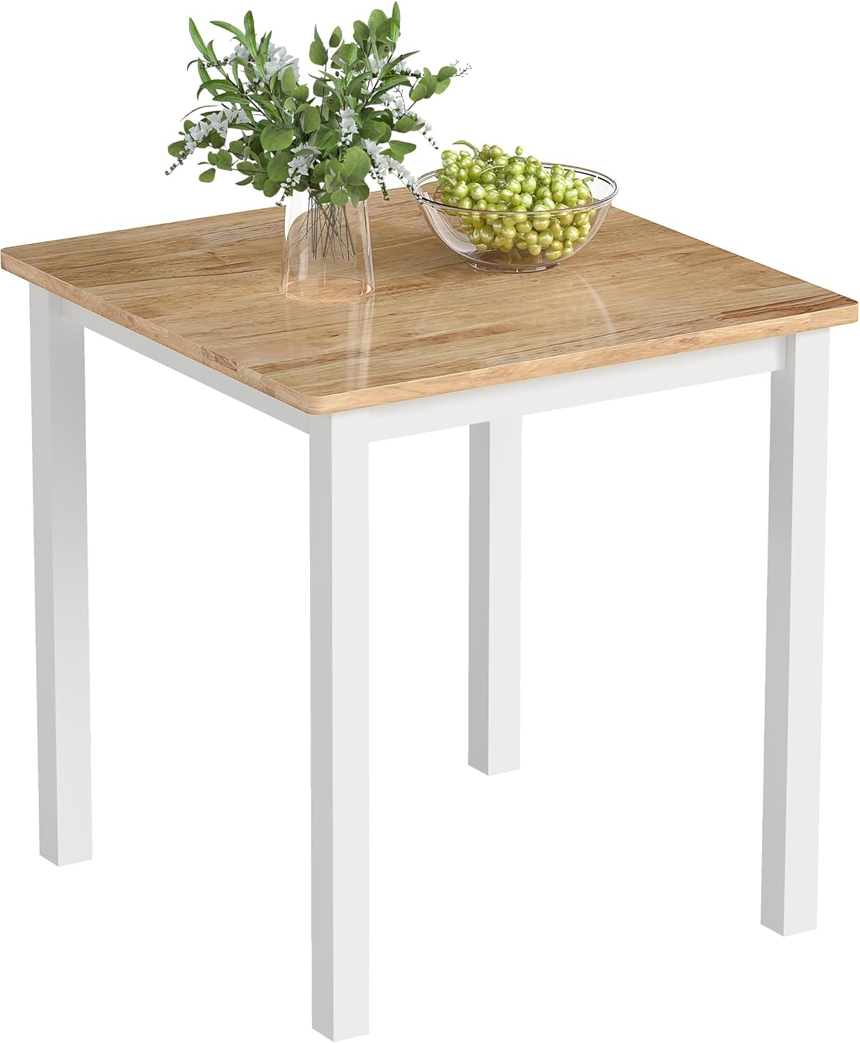 HOMCOM Esstisch 69 x 69 cm Küchentisch für 2-4 Personen Esszimmertisch Kleiner moderner Holztisch für kleine Raum, Küche, Esszimmer Eiche