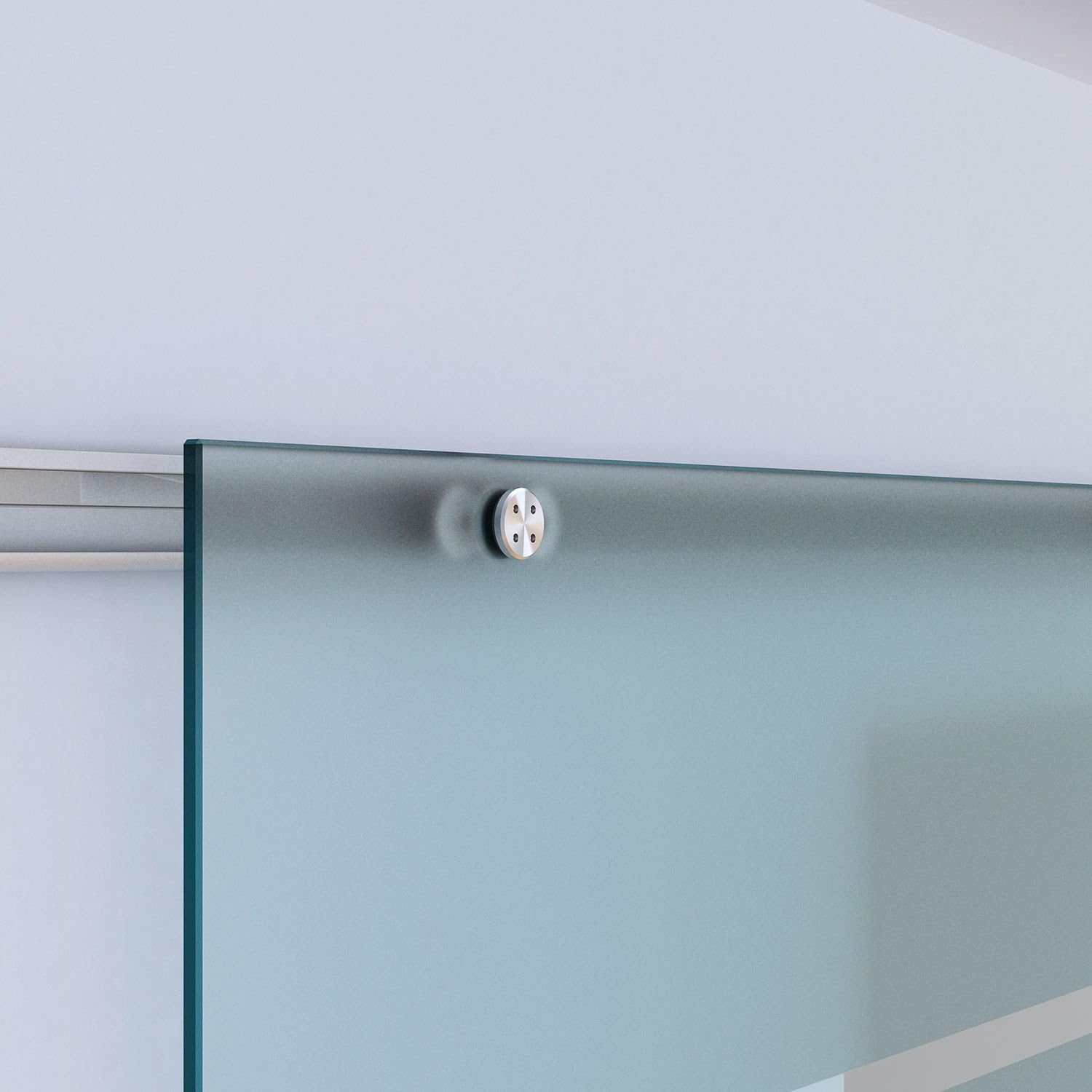 HOMCOM Glasschiebetür Schiebetür Glastür Zimmertür teilsatiniert 900 x 2050 mm — Ansicht 4