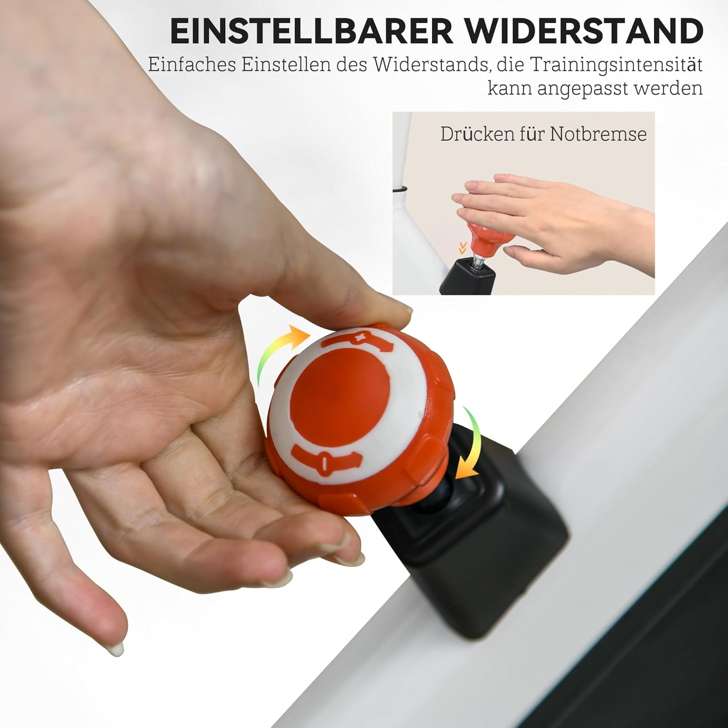 HOMCOM Heimtrainer Leiser Fahrrad Hometrainer Fahrrad mit LCD-Display, verstellbarem Sitz, Rollen, Indoor Fitnessbike mit Becherhalter für Zuhause, Stahl, weiß — Ansicht 4