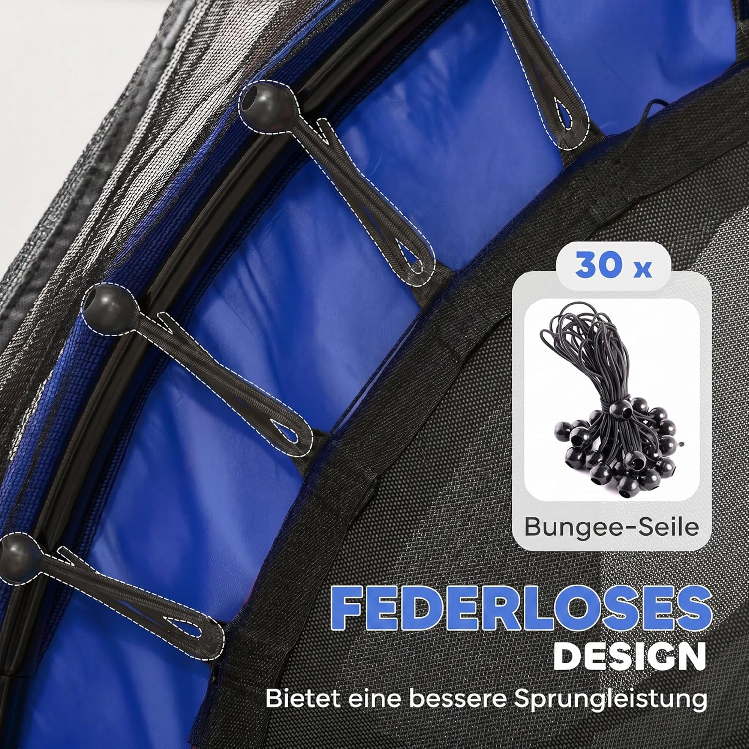 HOMCOM Kindertrampolin Ø163 cm, Trampolin mit Sicherheitsnetz, Randabdeckung, Gartentrampolin für Kinder 3-10 Jahre, bis 50 kg belastbar — Ansicht 3