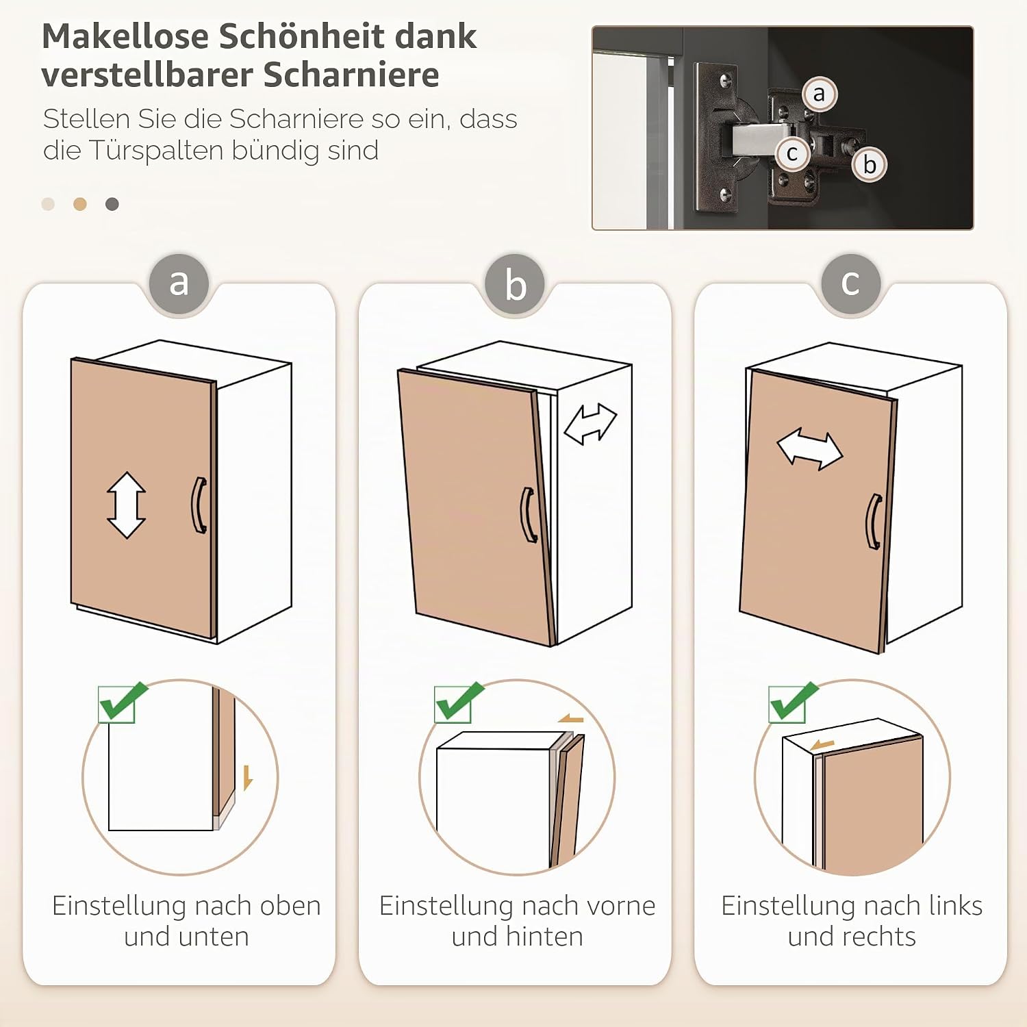 HOMCOM Küchenschrank Küchenbuffet Geschirrschrank Aufbewahrungsmöbel im modernen Stil mit 3 Schränken, Schublade, Nischen, Kabeldurchlass, verstellbaren Regalen und Glastüren, 100 x 40 x 180 cm, grau — Ansicht 6