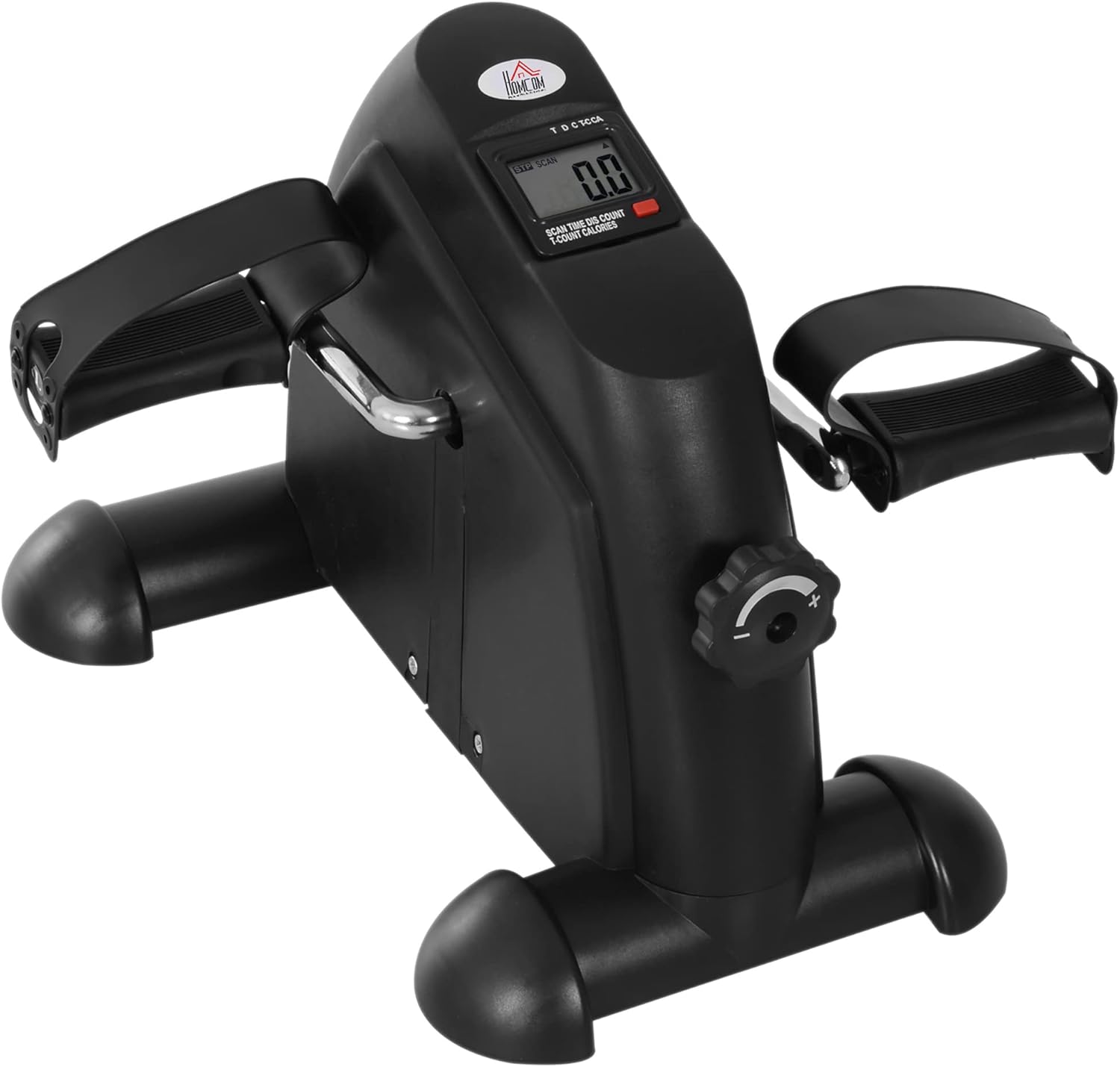 HOMCOM Mini Heimtrainer Arm-und Beintrainer Pedaltrainer für Senioren mit LCD-Display verstellbarer Widerstand Fitnessbike Hometrainer für Zuhause Heim Büro 35 x 40 x 31 cm