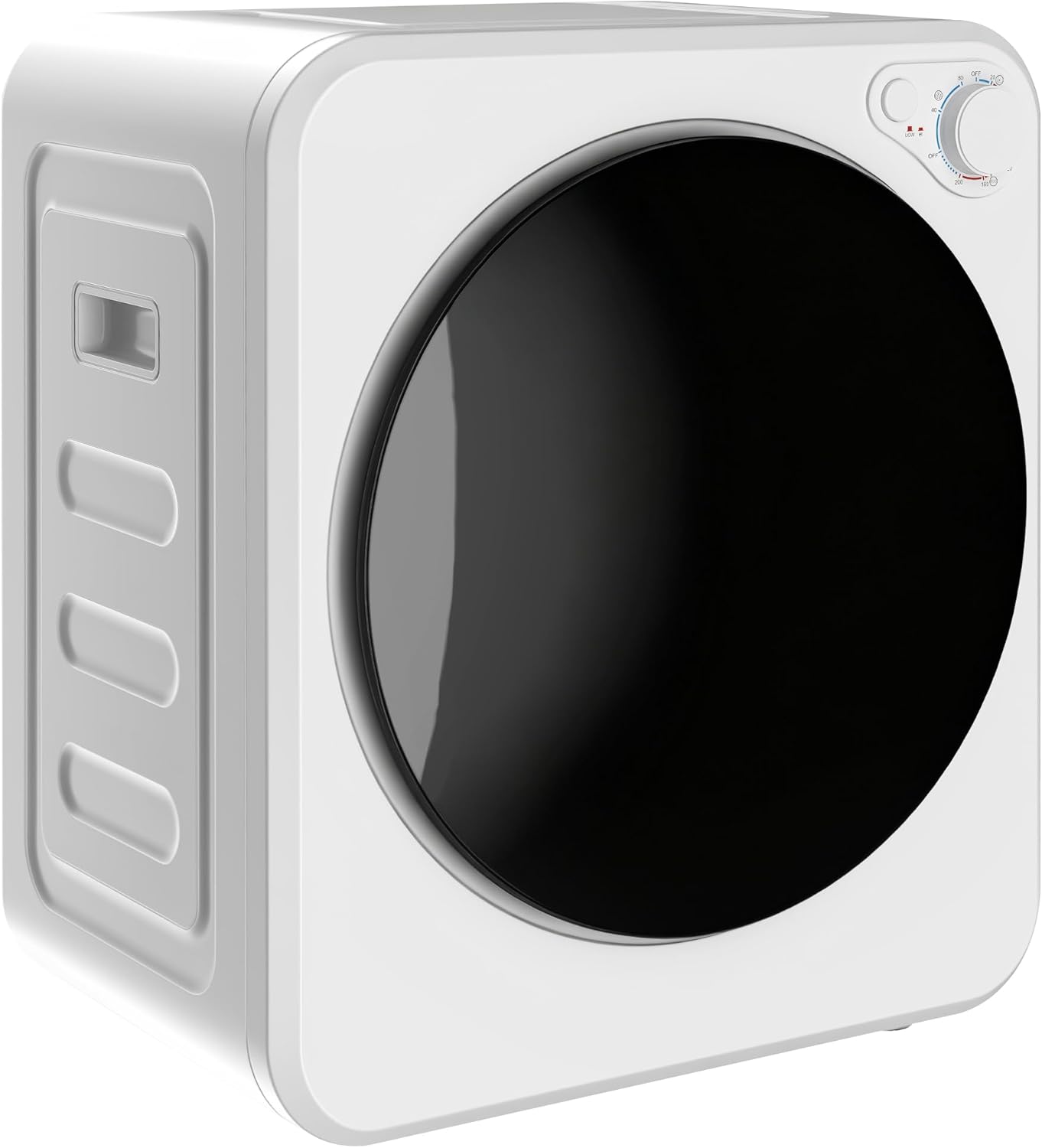 HOMCOM Mini Wäschetrockner 4 kg mit 5 Programme bis zu 60°C 800W/400W Freistehend Wandmontierbar Ablufttrockner mit reversibel Edelstahltrommel Trockner für Kleidung Wohnmobile Wohnheime Zuhause Weiß
