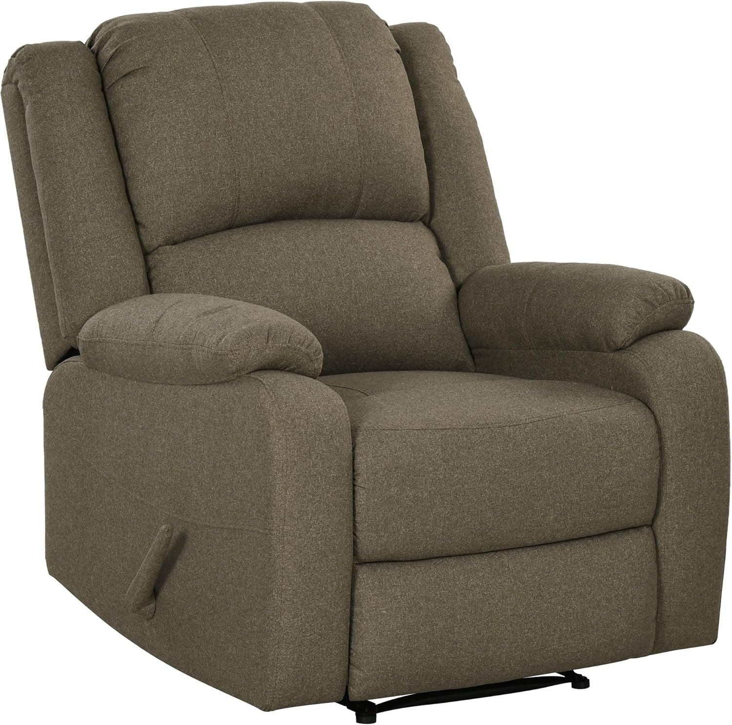 HOMCOM Relaxsessel Fernsehsessel mit Liegefunktion Liegesessel Sessel mit Verstellbarer Rückenlehne, Fußstütze TV-Sessel mit Leinenoptik für Wohnzimmer Schlafzimmer, Braun