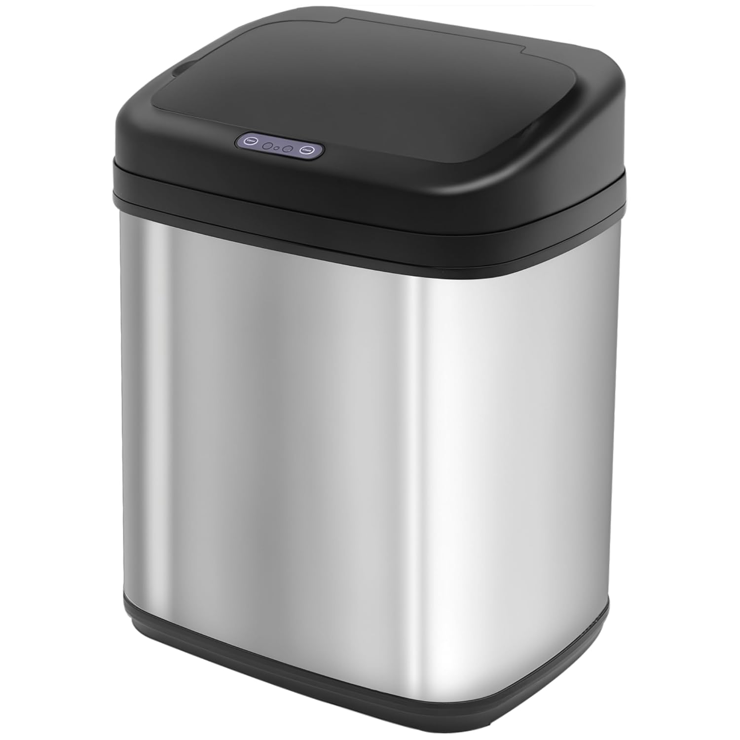 HOMCOM Sensor Mülleimer 20L Edelstahl Automatischer Mülleimer mit Bewegungssensor, Abfalleimer mit Inneneimer Müllbehälter Abfallbehälter für Büro, Schlafzimmer, Küchen Silber+Schwarz