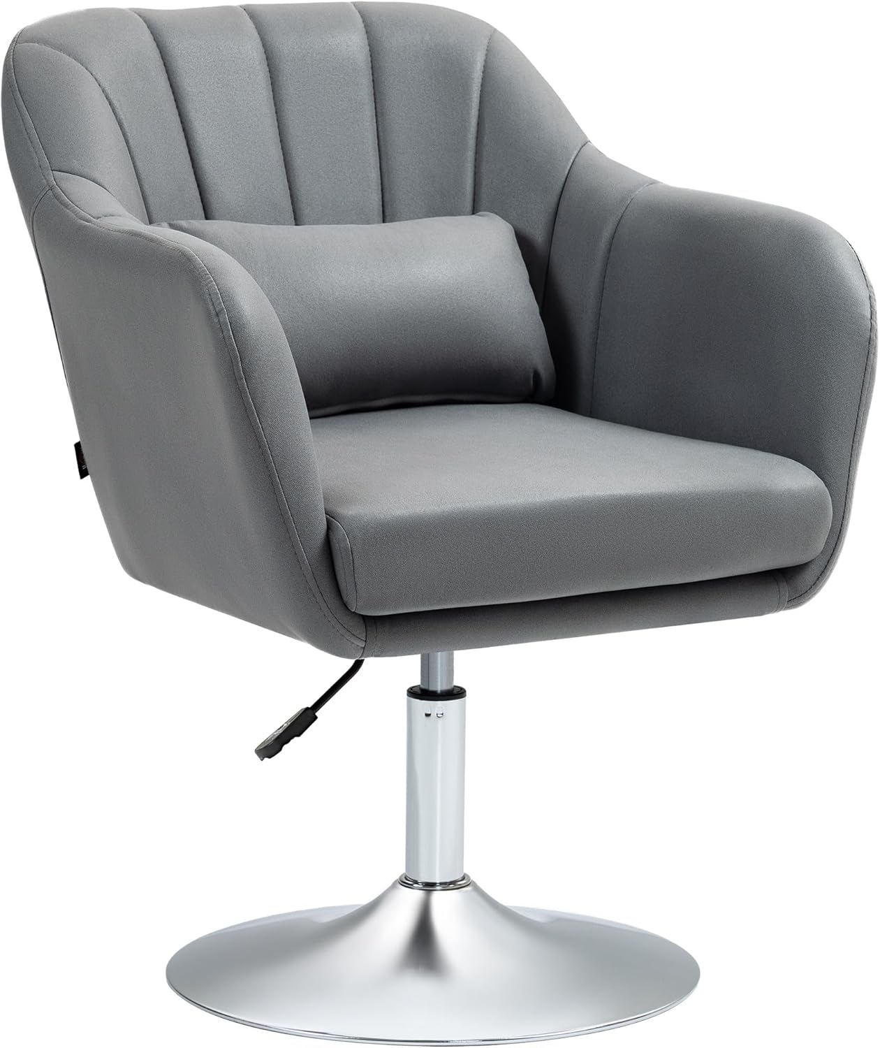 HOMCOM Sessel Wohnzimmer Loungesessel Relaxsessel mit Metallrahmen Lesesessel mit Mikrotuch, Polstersessel für Schlafzimmer, Wohnzimmer, Dunkelgrau