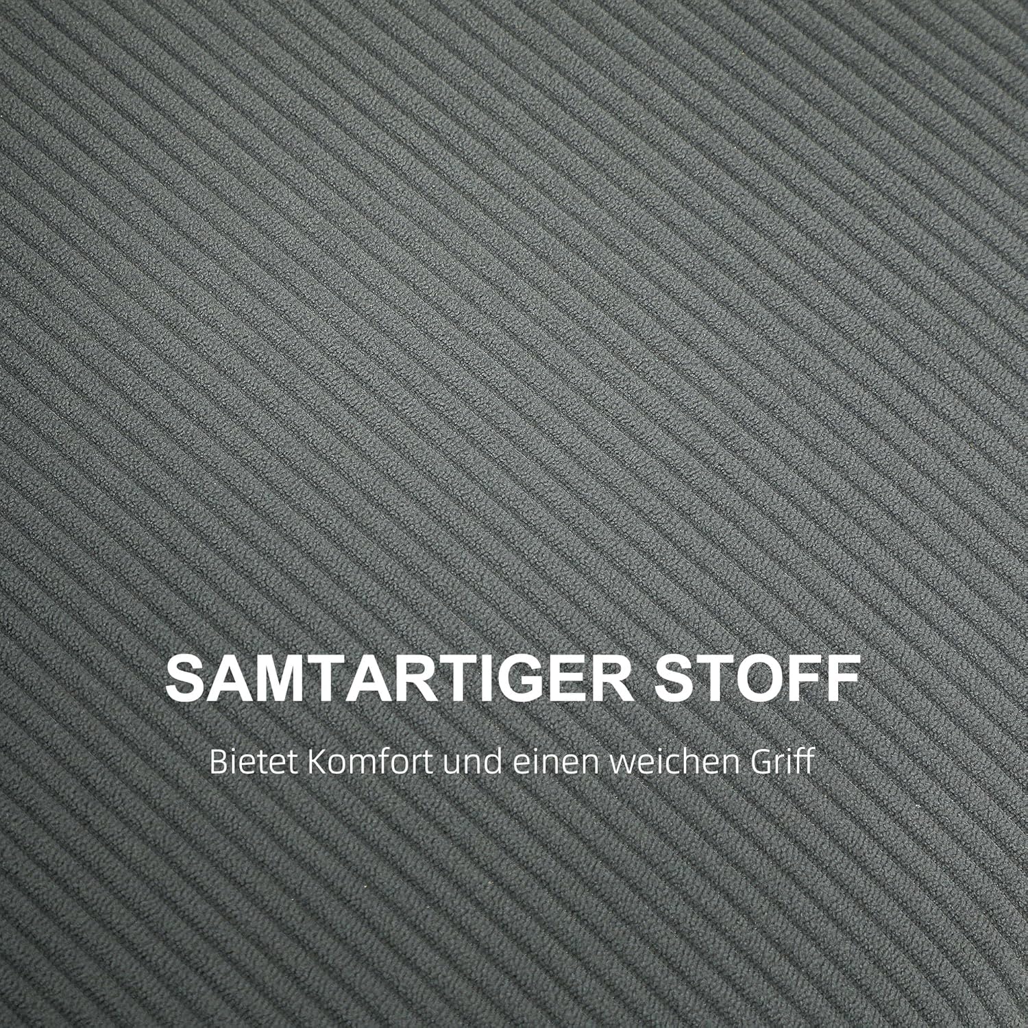 HOMCOM Zweisitzer Sofa mit 2 Kissen, Polstersofa mit 54cm extra tiefen Sitzen, Doppelsofa aus Cord, klein Sofa mit Holzrahmen 2er Couch für Wohnzimmer Schlafzimmer Büro, 145 x 75 x 78 cm, Dunkelgrau — Ansicht 5